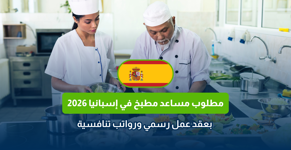 مساعد مطبخ في إسبانيا 2026