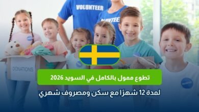 تطوع ممول بالكامل في السويد 2026