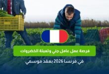 عامل جني وتعبئة الخضروات في فرنسا 2026